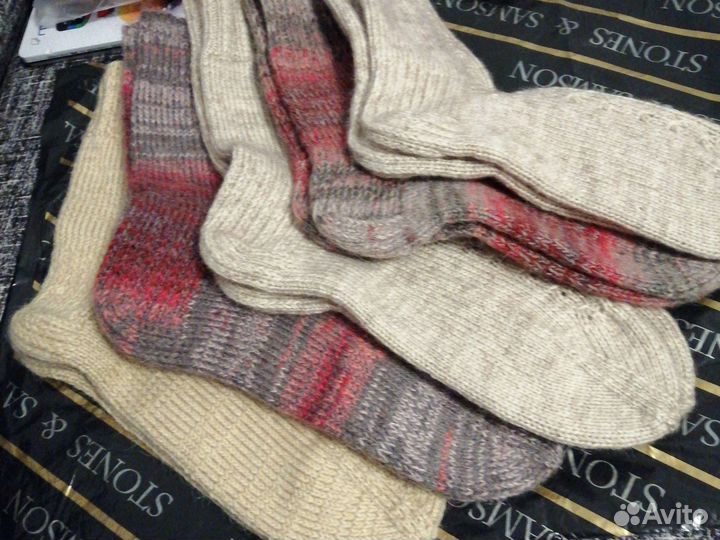 Носки вязаные, шерстяные