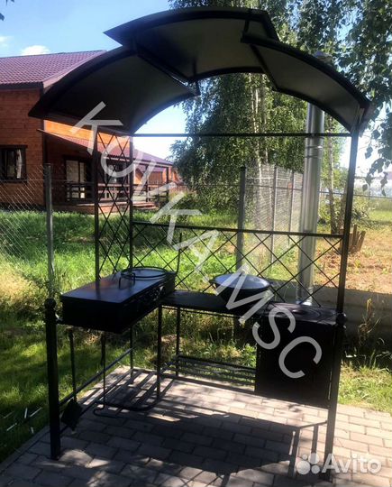 Мангал с крышей
