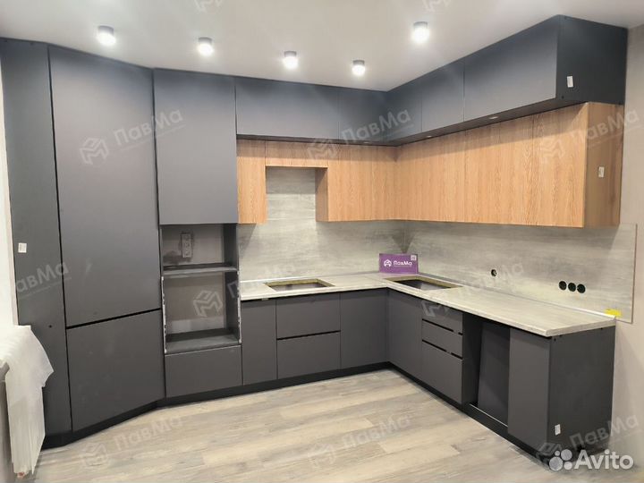 Кухонные гарнитуры гладкие 115*311