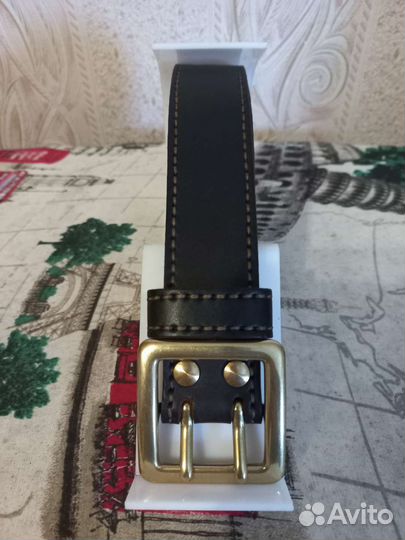 Ремень, натуральная кожа, ручная работа