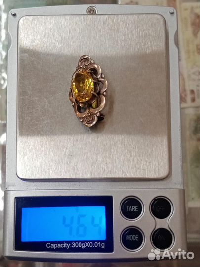 Брошь 875 пробы