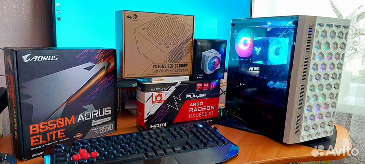 Игровой компьютер Ryzen 5 5600x RX6600 XT 8gb