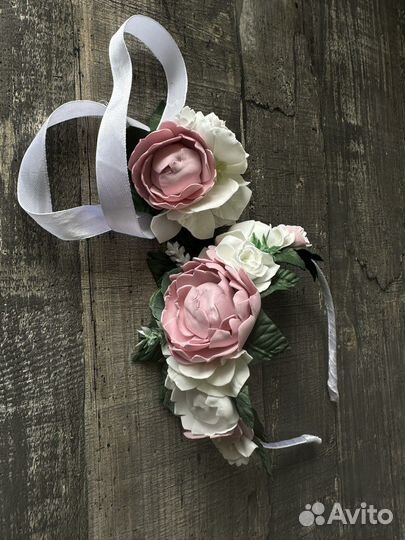 Ободок с цветами