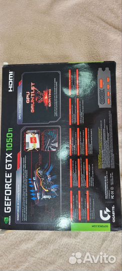 Видеокарта gtx 1050 ti 4gb gigabyte