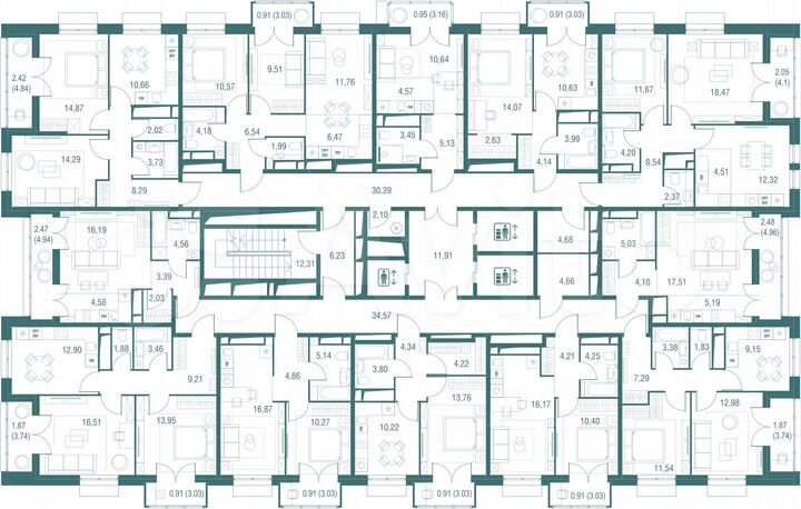 2-к. квартира, 48 м², 23/24 эт.
