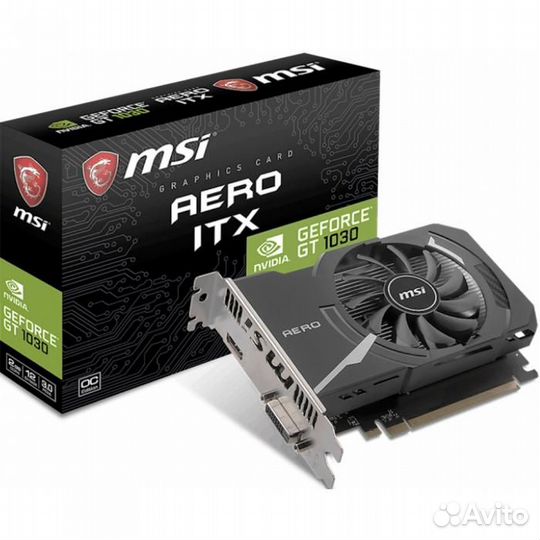 Видеокарта MSI GT 1030 aero ITX 2GD4 OC