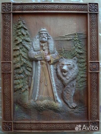 Картина резная из бука 