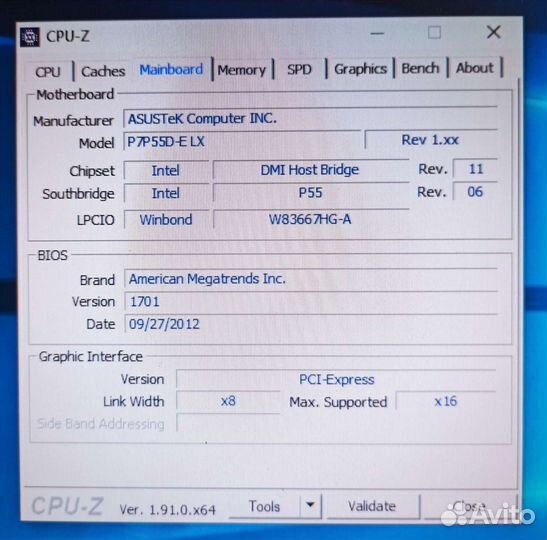 Материнская плата P7P55D-E LX сокет 1156