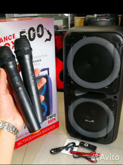Большая блютуз колонка 800ватт Eltronic
