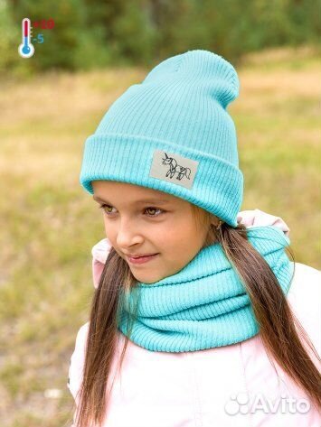 Комплект шапка и снуд