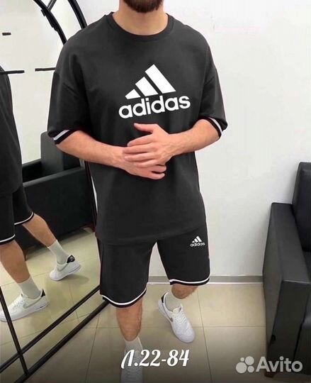 Спортивный костюм мужской Адидас шорты и футболка