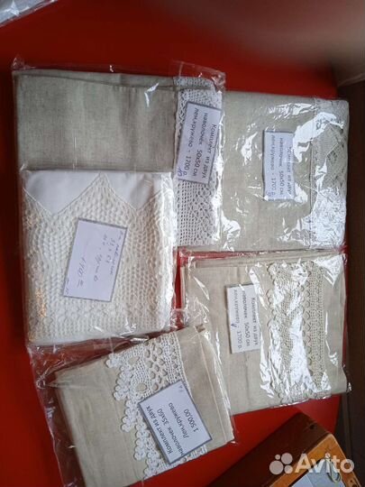 Наволочки лен со старинным кружевом