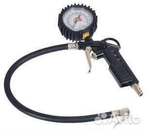 Пистолет для подкачки шин 10 атм. с манометром 