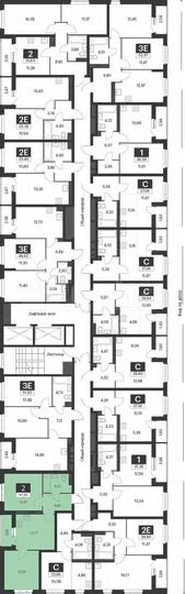 2-к. квартира, 47,2 м², 12/15 эт.