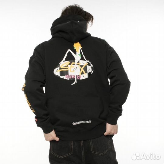 Худи Chrome Hearts sex records черное