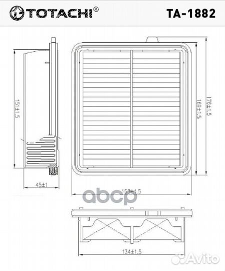 Фильтр воздушный TA1882 totachi