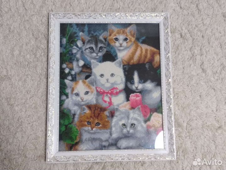 Картина (7 котят) размер 47/57