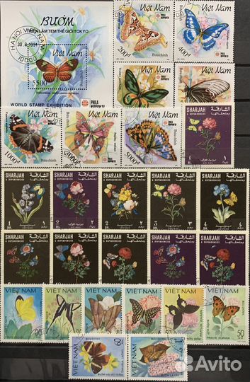 Почтовые марки Бабочки, Мотыльки