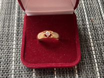 Золотое кольцо с бриллиантом СССР 583