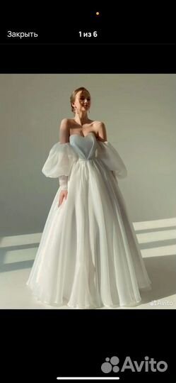 Свадебное платье из органзы 46 48 50
