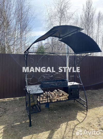 Мангал с крышей