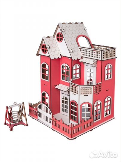 Дом для Кукол 47см деревянный Резной