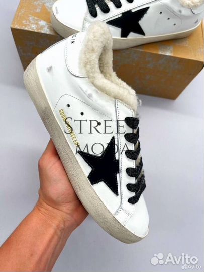 Кеды Golden Goose Superstar с мехом