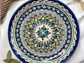 Тарелка узбекский блюдо ляган новое роспись ручная