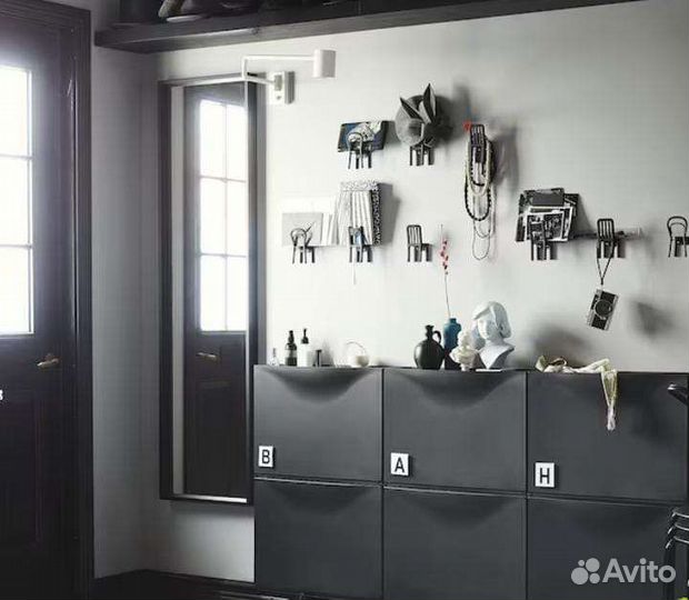 Фьйантиг крючок, черный икеа