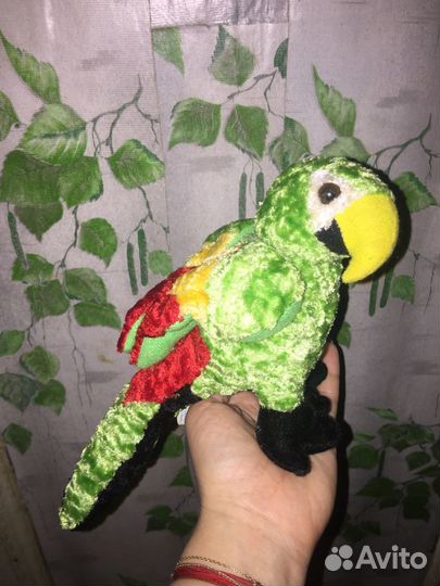 Попугай мягкая игрушка
