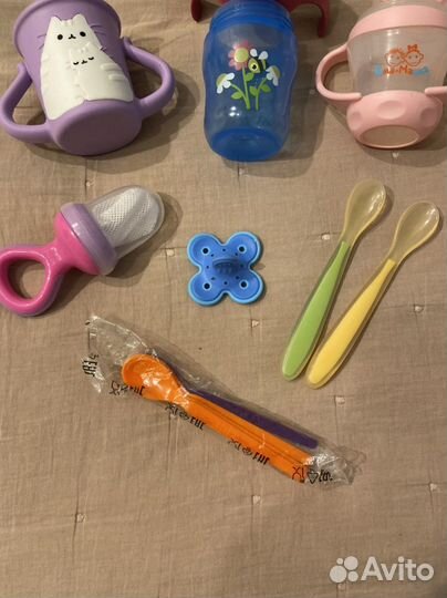 Поильник непроливайка, ниблер, ложки для прикорма