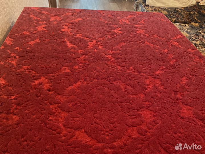 Скатерть бархатная с бахромой времен СССР