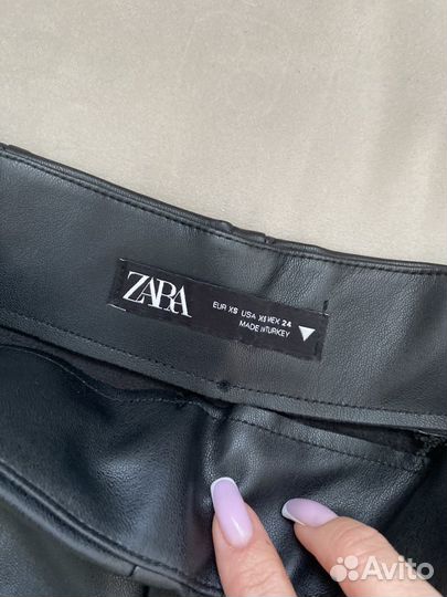 Кожаные шорты zara