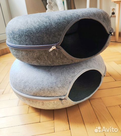 Домик для кошек лежанка бублик 50 см