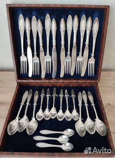 Набор столовых приборов мельхиор СССР