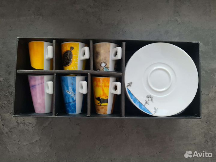 Оригинальный кофейный сервиз на 6 персон новый