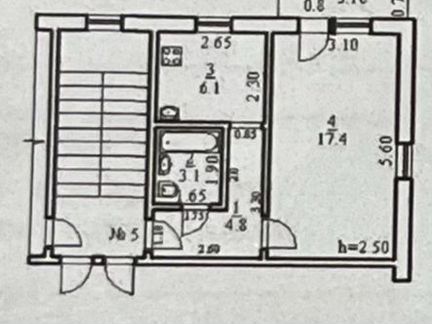 1-к. квартира, 31,4 м², 2/2 эт.