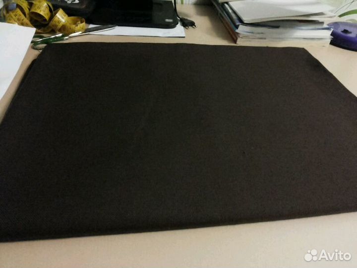 Ткань костюмная п/ш коричневая, новая