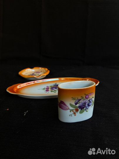 Курительный набор Чехословакия винтаж ретро фарфор