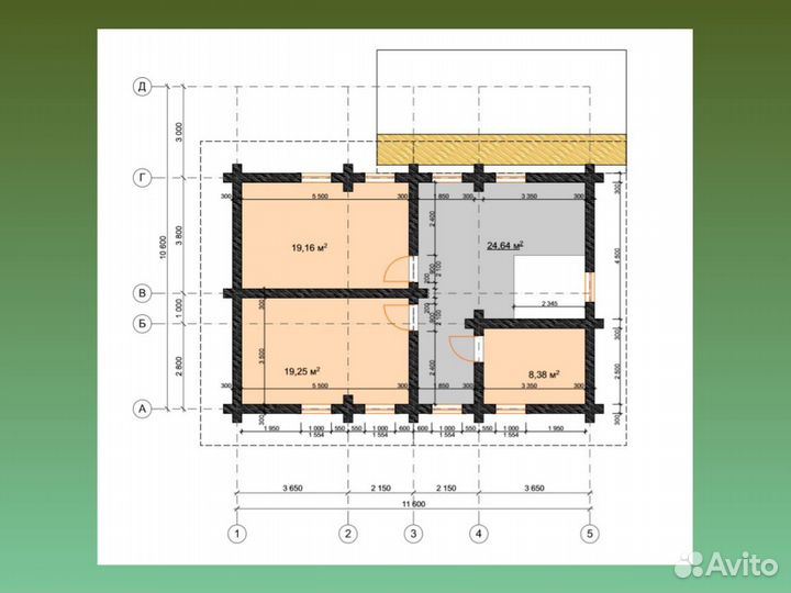 Сруб дома 161м2 из бревна