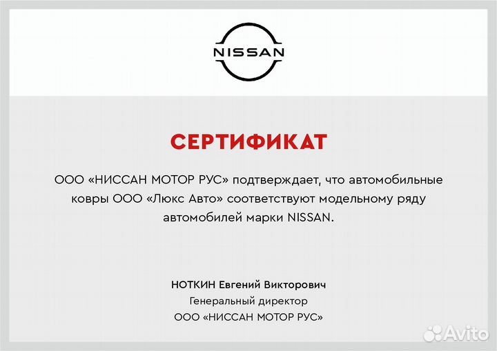 3D Коврики Nissan Murano из Экокожи