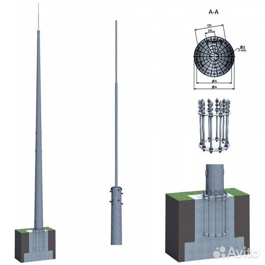 Молниеотвод могк-25