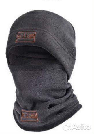 Шапка и шарф баф снуд на флисе теплая