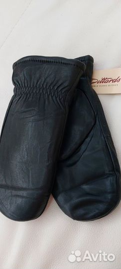 Варежки кожаные
