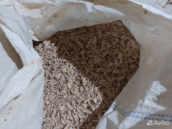 Опилки стружка сухая в мешках