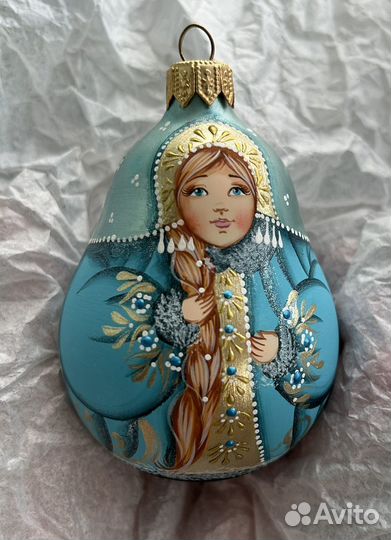 Елочная игрушка Матрешка Рождественское яб