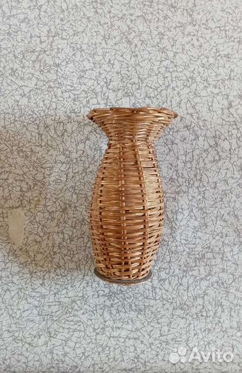 Ваза плетёная из натуральной лозы