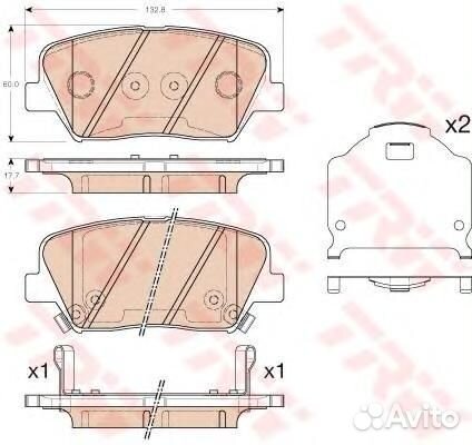 Колодки передние hyundai i30/Elantra NEW 2011