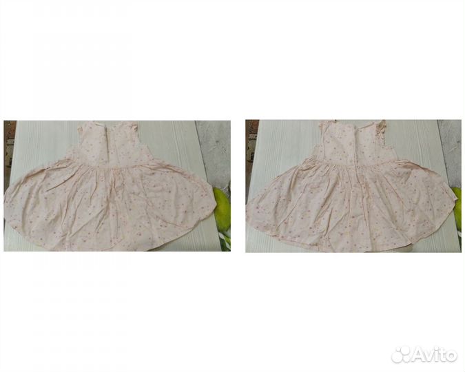 Пакетом: платья (5 шт), сарафан, песочник (74)