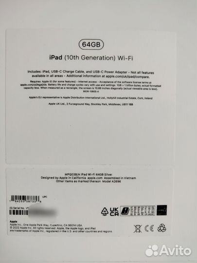 iPad 10 64Gb, 10.9